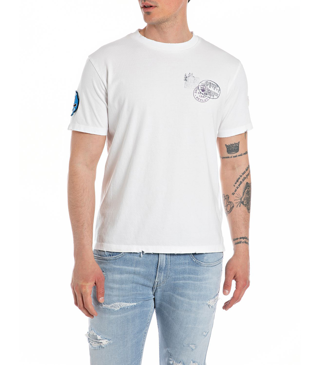 ヘビーコットンジャージーオリエンタルプリントTシャツ 詳細画像 ホワイト 1